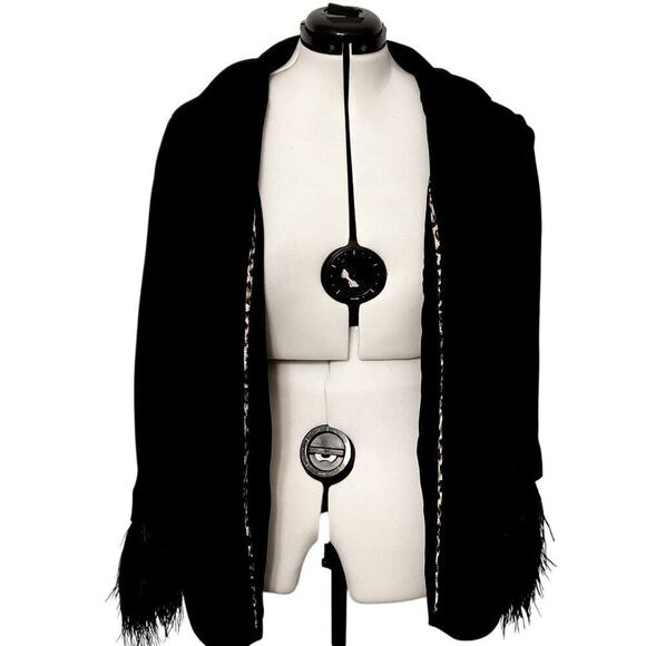 Chico's Feather Knit Black Jacket, Size 3 (16/18) - Picture 6 of 11